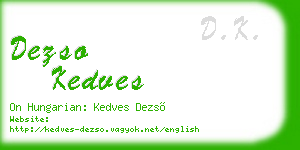 dezso kedves business card